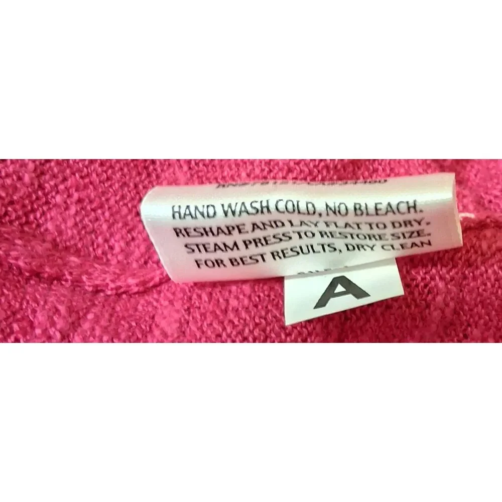 Eileen fisher womens xl linen cotton cardigan pink boxy cropped